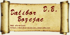 Dalibor Bozejac vizit kartica